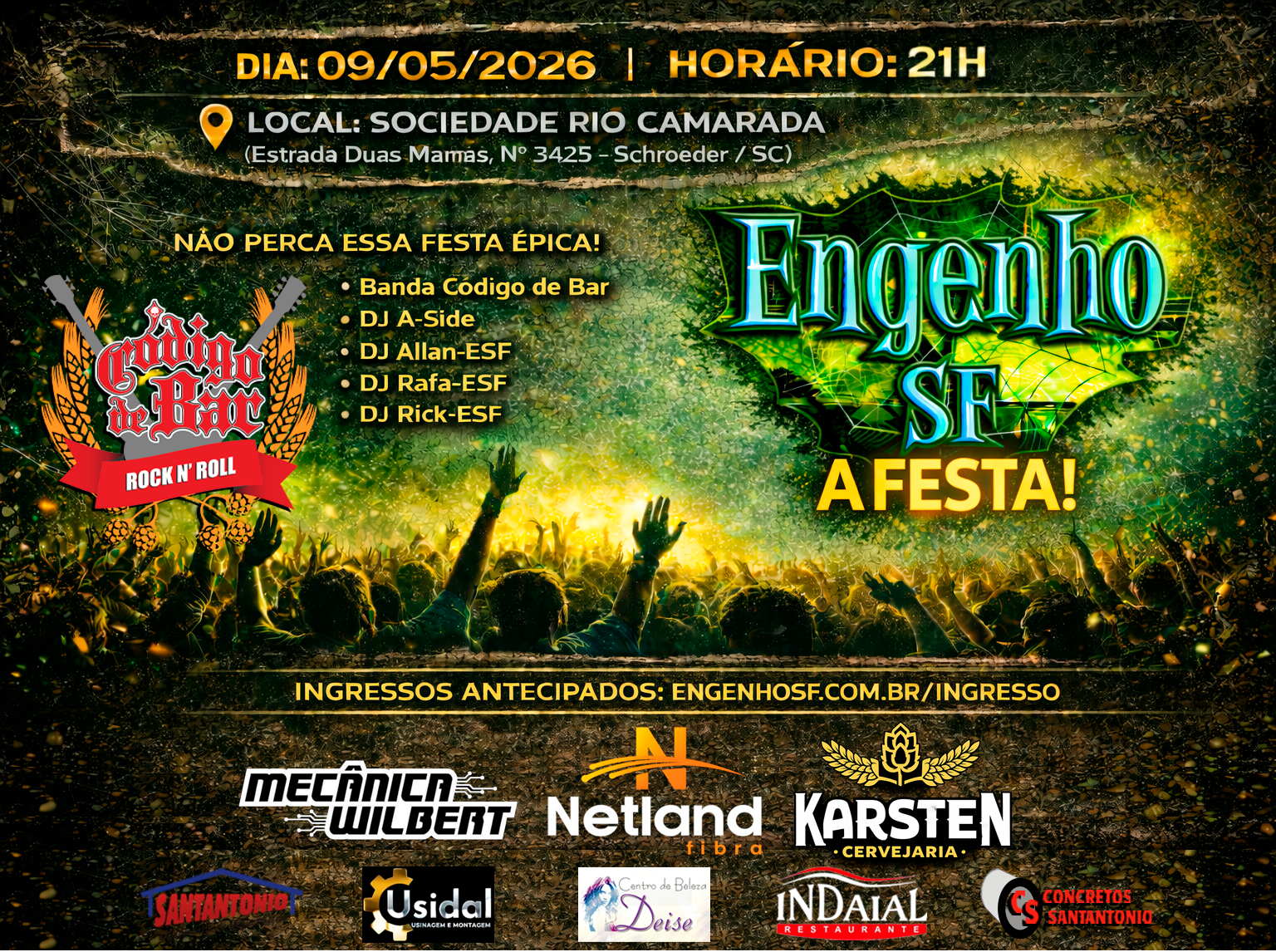 Compre já seu ingresso para Engenho SF - A Festa!